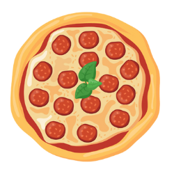 pepperoni pizza time logo